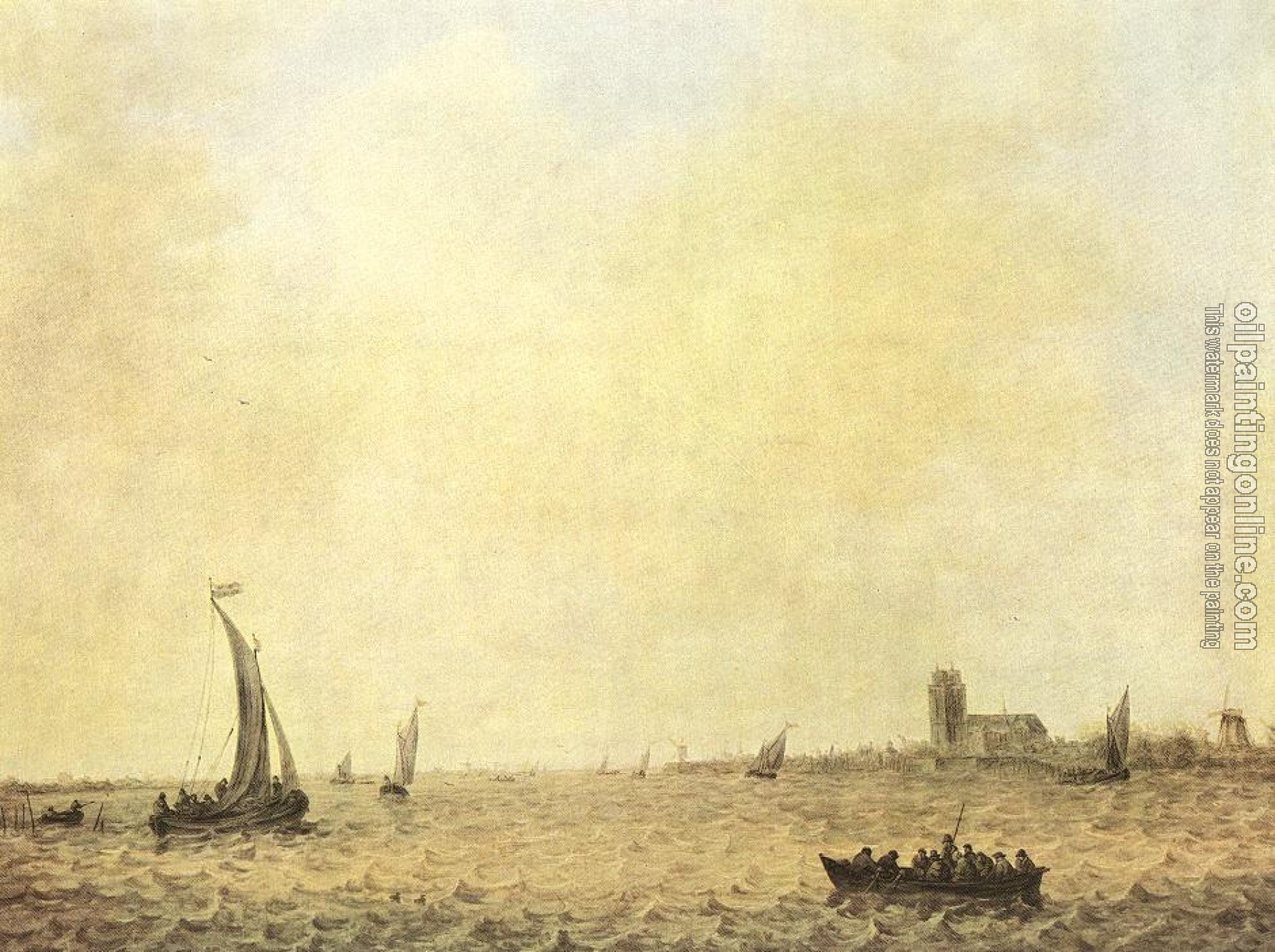 Goyen, Jan van - View of Dordrecht from the Oude Maas